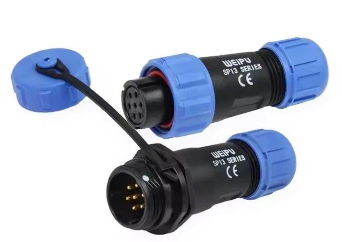 Роз'єм герметичний SP13 IP68 гніздо/штекер на кабель SP13 7D-F-M 7pin 5 А (2733363744)