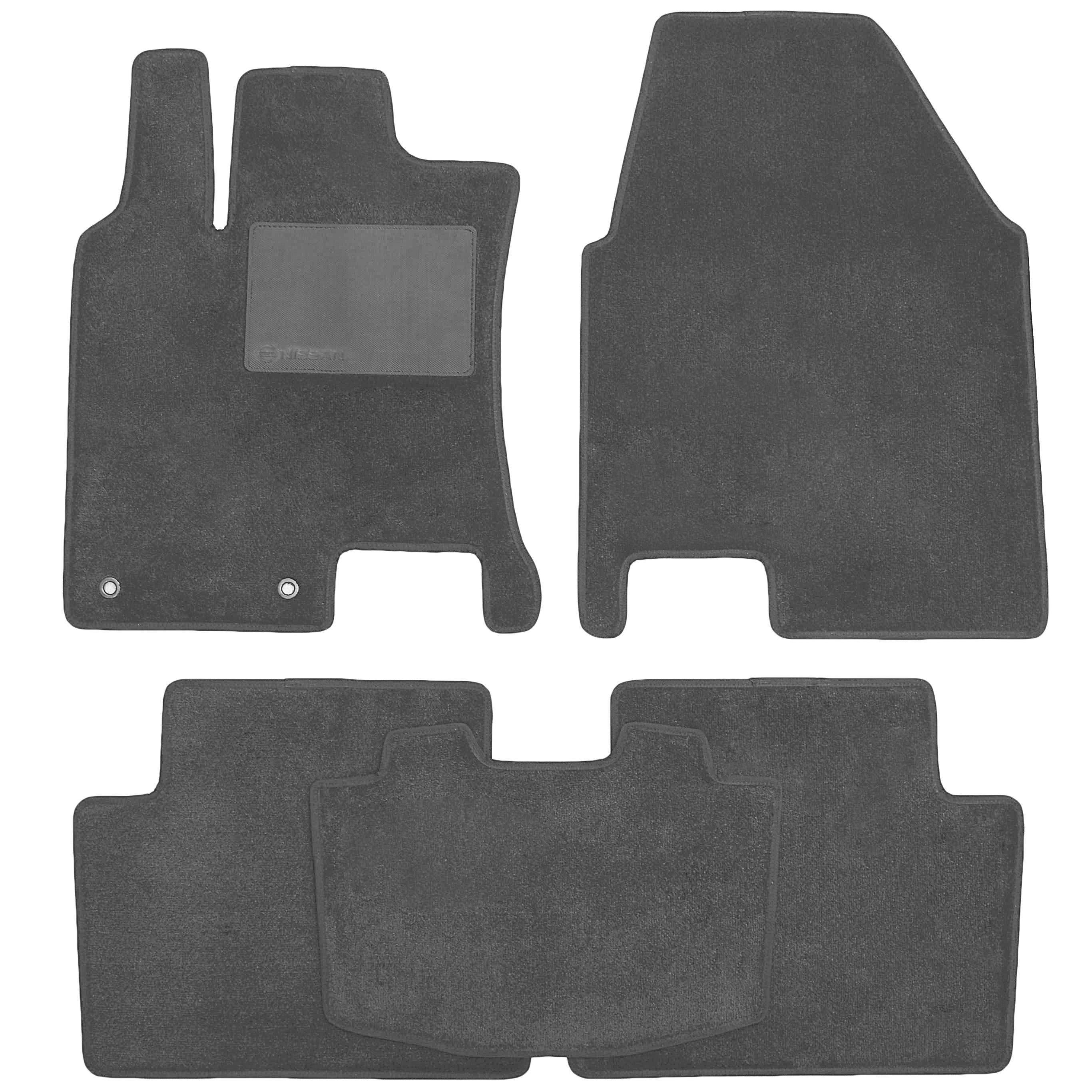 Коврики в салон для Nissan Qashqai +2 2006-2014 текстильные Серый