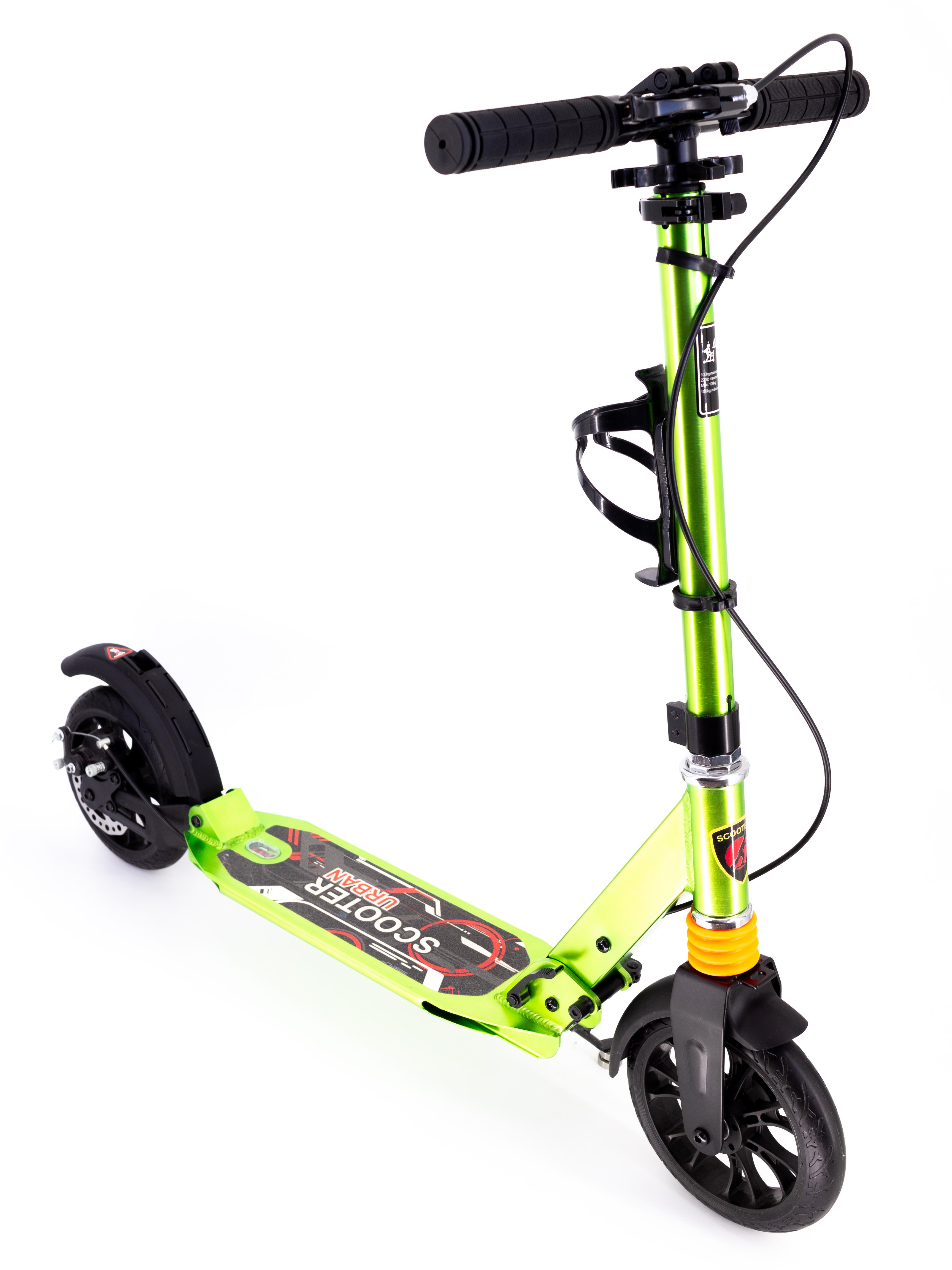 Самокат Scooter 117-B2 з дисковими гальмами Зелений (7562439)