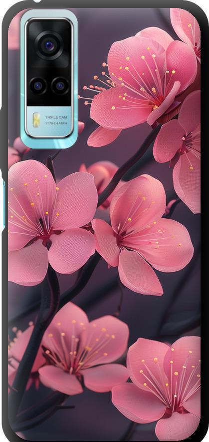 Чехол на Vivo Y53s Пурпурная сакура (6075b-2438-42517)