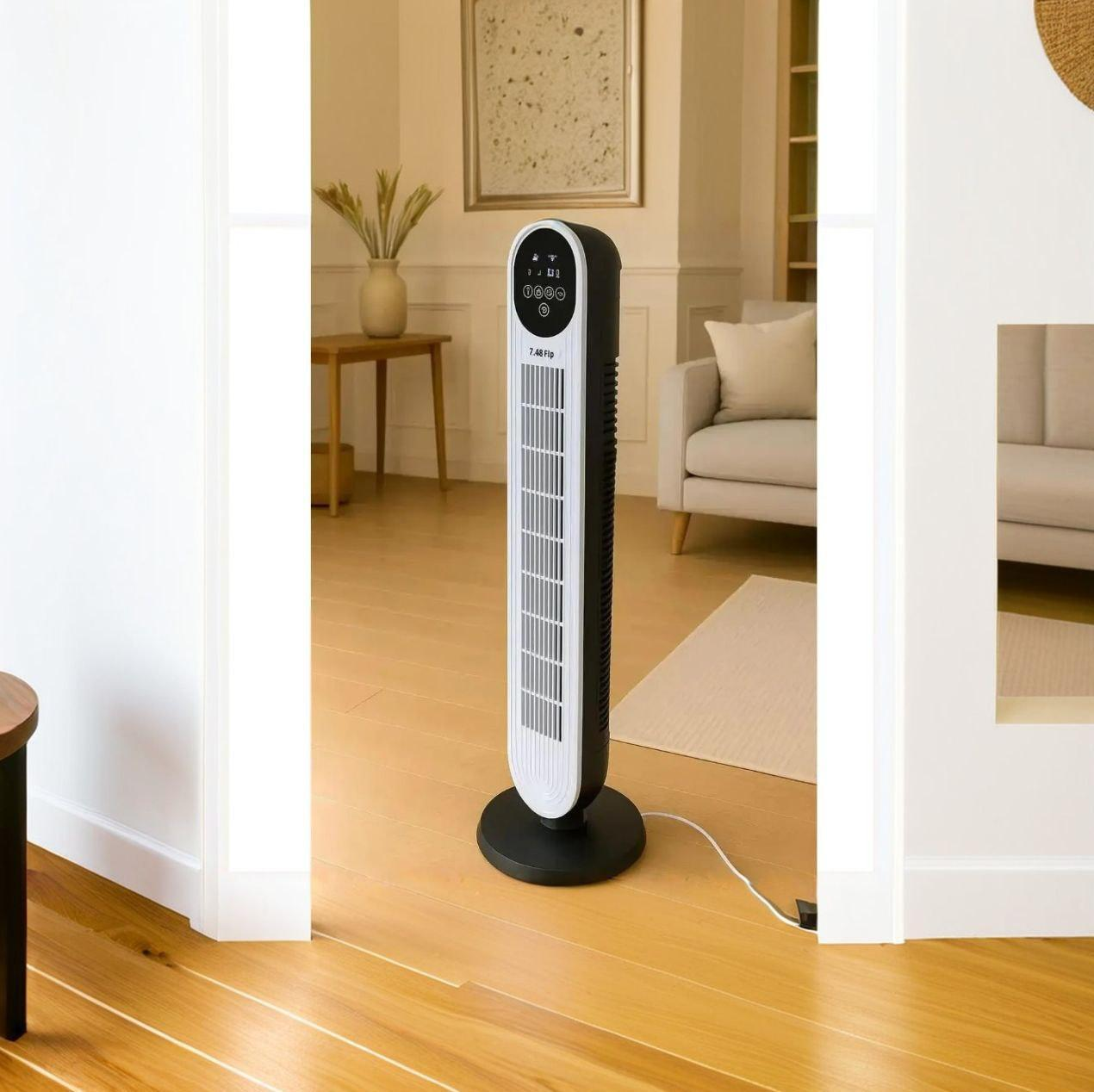 Вентилятор напольный Zepline ZP-139 500 Вт с пультом электронный Белый (GR-04411) - фото 3