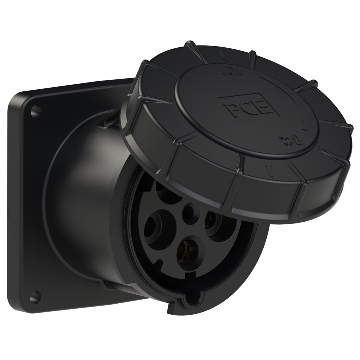 Силова розетка вбудована PCE 3P+N+E IP67 125A 400V (345-6xs)