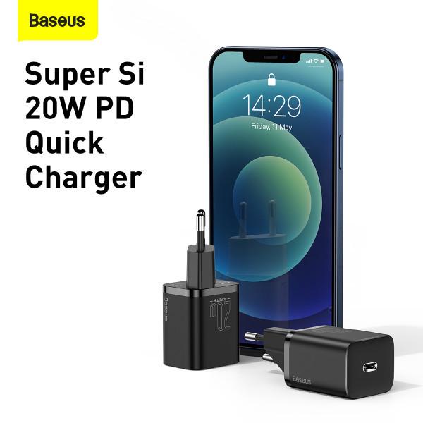 Устройство зарядное Baseus Super Silicone PD Charger 20W 1Type-C Черный - фото 7 Устройство зарядное Baseus Super Silicone PD Charger 20W 1Type-C Черный - фото 7