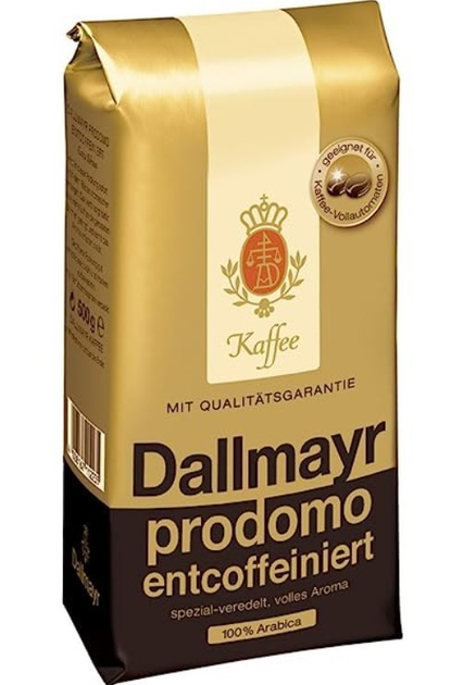 Кава в зернах без кофеїну Dallmayr Prodomo Entcoffeiniert 500 г (13342648)