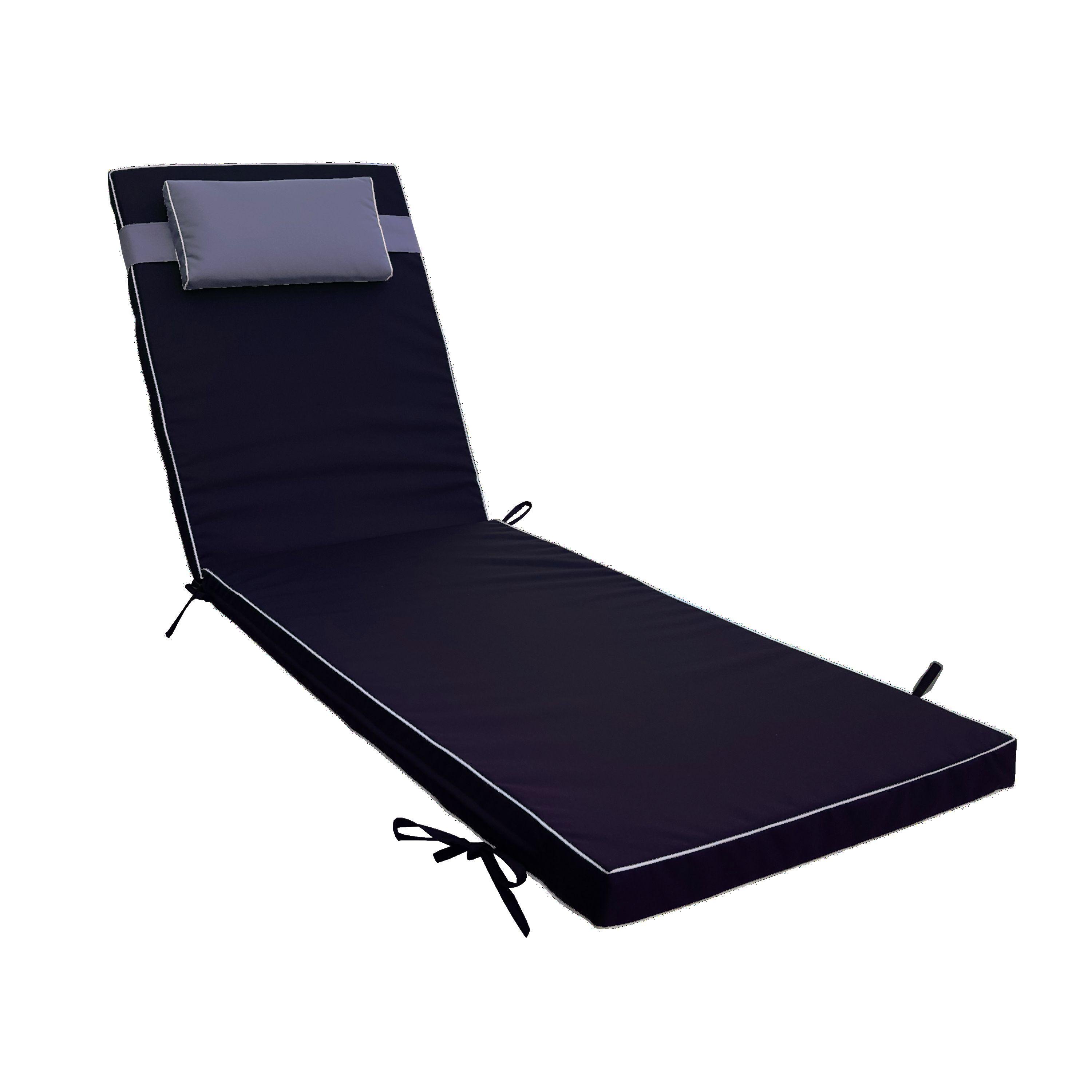 Матрас для шезлонга eGarden BAHIA оксфорд 195x58x6 см Темно-синий/Светло-серый (5781) Матрас для шезлонга eGarden BAHIA оксфорд 195x58x6 см Темно-синий/Светло-серый (5781)