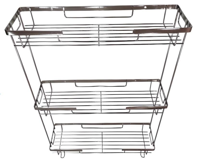 Полиця для ванної кімнати Atak з нержавіючої сталі 40х11х57 см (4030473) - фото 2