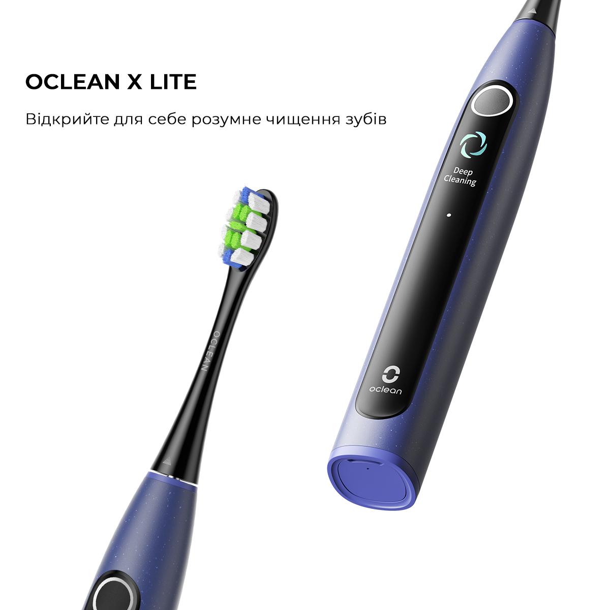 Електрична зубна щітка Oclean X Lite Blue (00-00118089) - фото 2 Електрична зубна щітка Oclean X Lite Blue (00-00118089) - фото 2