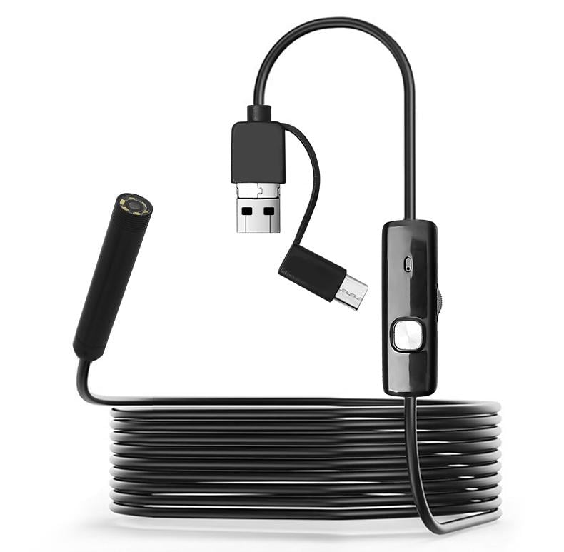 ᐉ Эндоскоп с камерой жесткий кабель LED подсветкой 5,5 мм