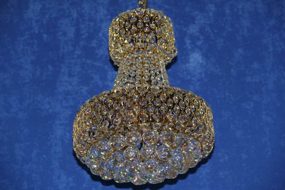 Хрустальная люстра L2127/8 FGD WT Золото/Белый (AN000645)