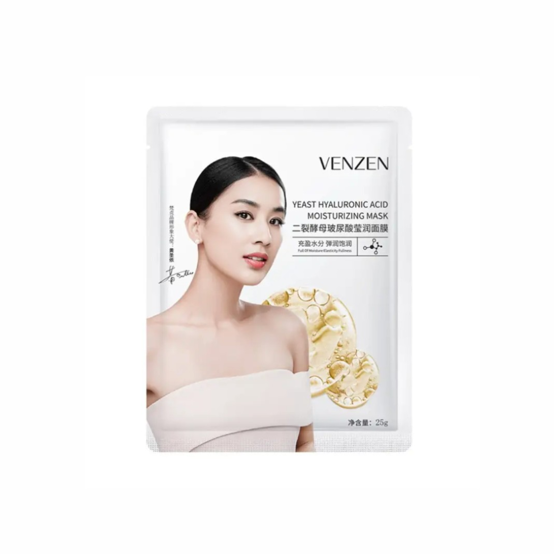 Маска для лица тканевая Venzen Yeast Hyaluronic Acid Moisturizizng Mask 25 мл (27302911)