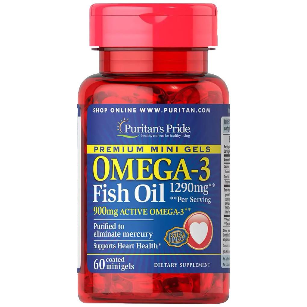 Риб'ячий жир Puritan's Pride Omega-3 645 мг 60 капсул (#018671)