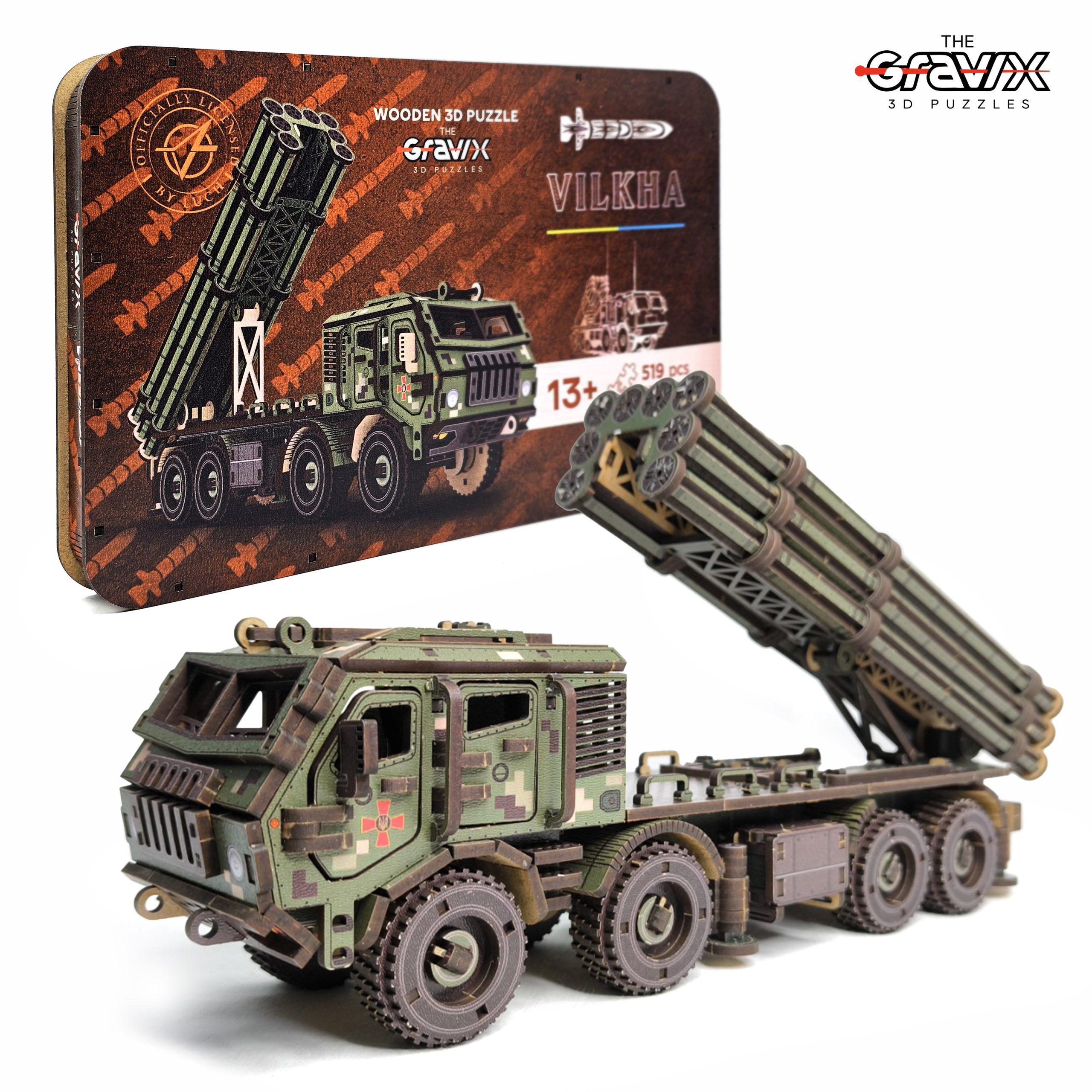 Конструктор дерев'яний THEGRAVIX РСЗВ Вільха (04181) - фото 2 Конструктор дерев'яний THEGRAVIX РСЗВ Вільха (04181) - фото 2