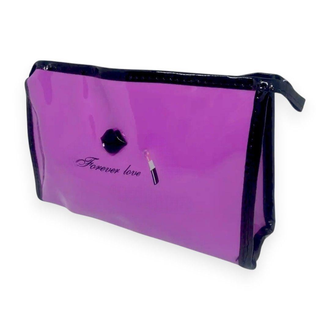 Косметичка-кошелек LIPS #3 Forever Love лаковая 23х14х6,5 см Лавандовый (130007-лав)