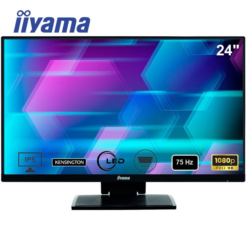 Монітор безрамковий iiyama T2454MSC-B1AG IPS 1920x1080 Full HD 24" 4W (26832349) - фото 2 Монітор безрамковий iiyama T2454MSC-B1AG IPS 1920x1080 Full HD 24" 4W (26832349) - фото 2