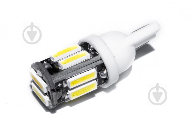 Светодиодная лампа AllLight T10 10 диодов 7014 W2,1x9,5d 12V WHITE