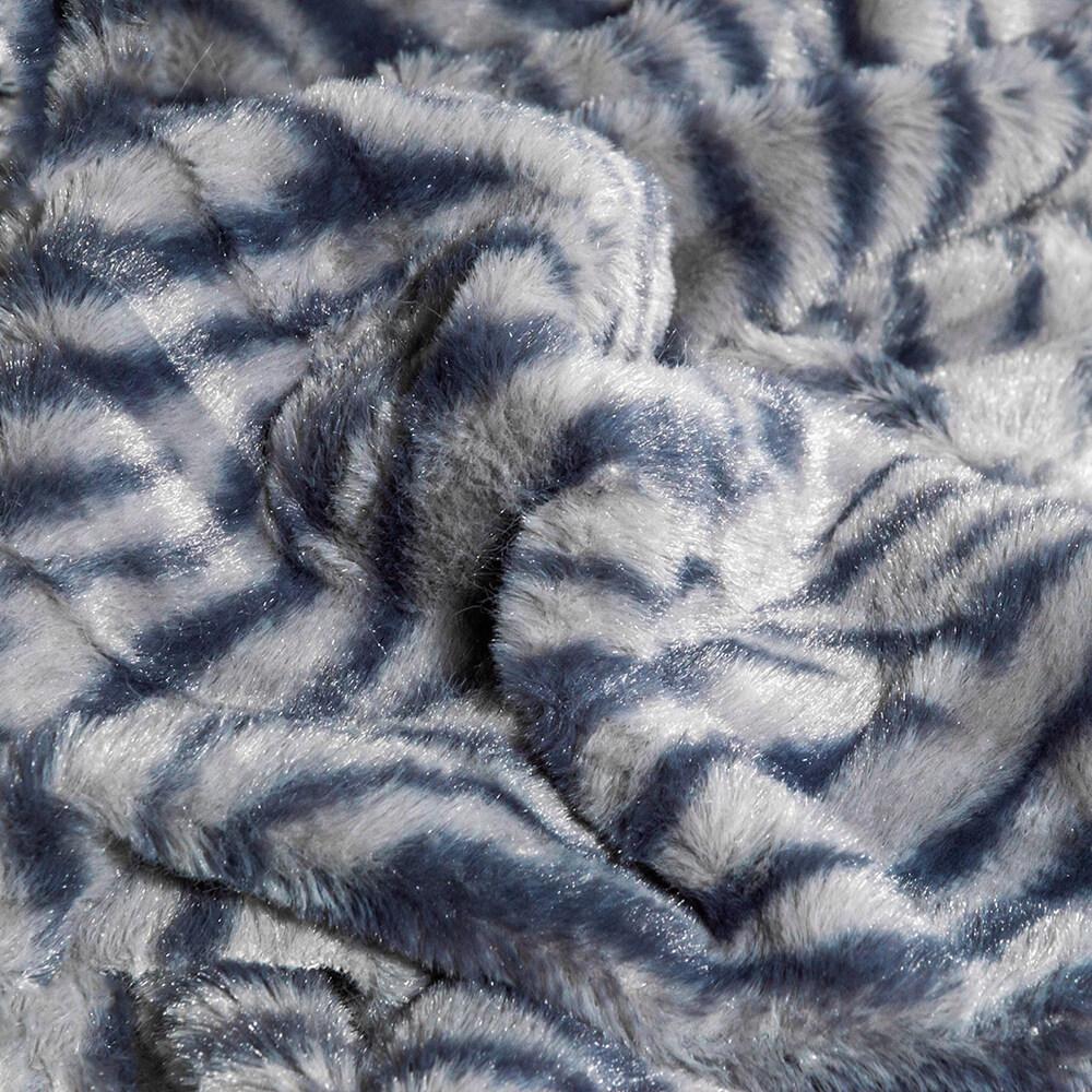 Ткань Мех искусственный Сафари серо Черный (19252)