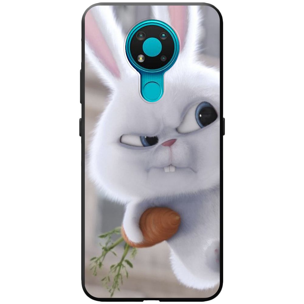 Чехол Boxface Nokia 3.4 Rabbit Snowball Черный силикон (41292-up1116-43219)