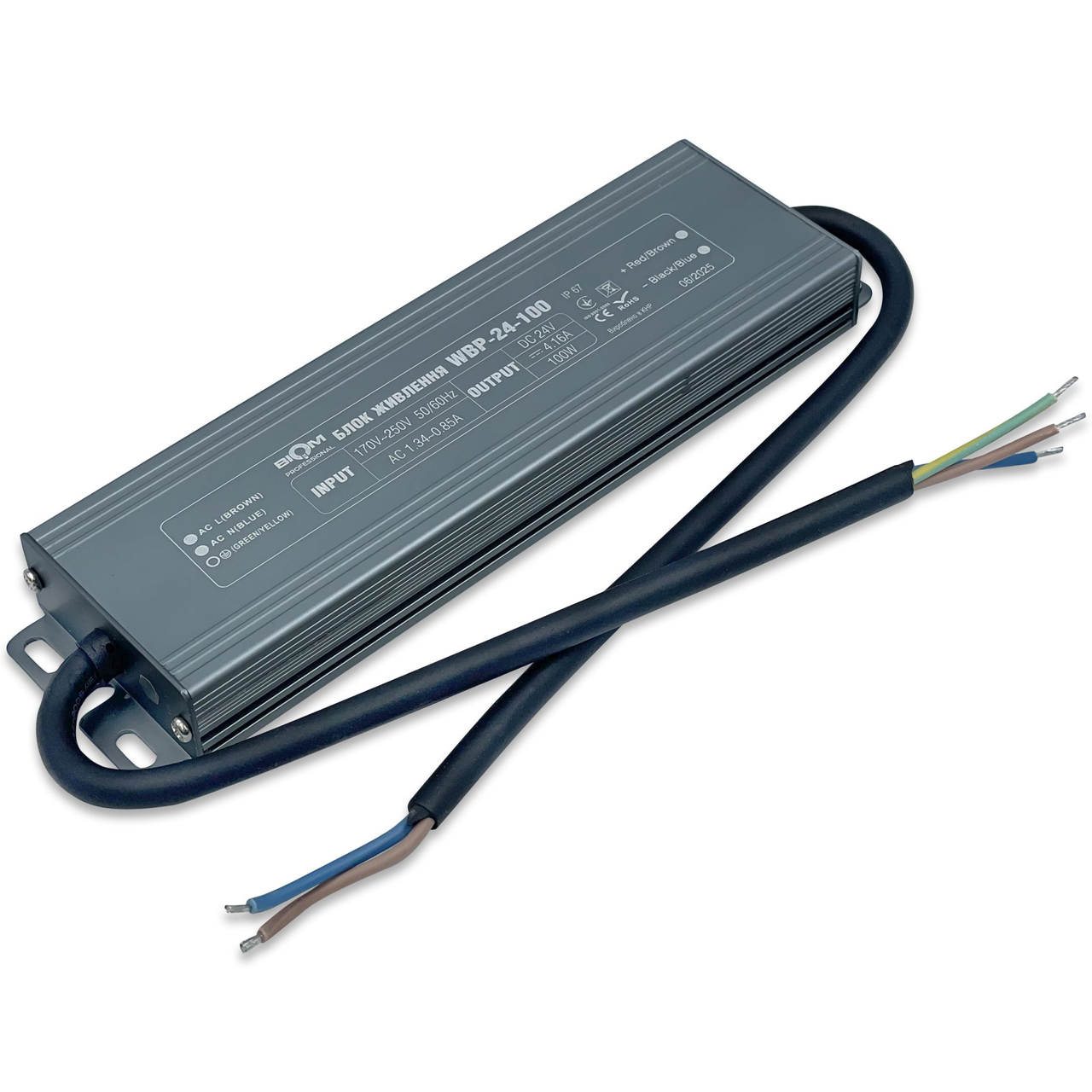 Блок живлення для ламп Biom WBP-24-100 Professional 100W 24V 4,2A IP67 (2822468433)