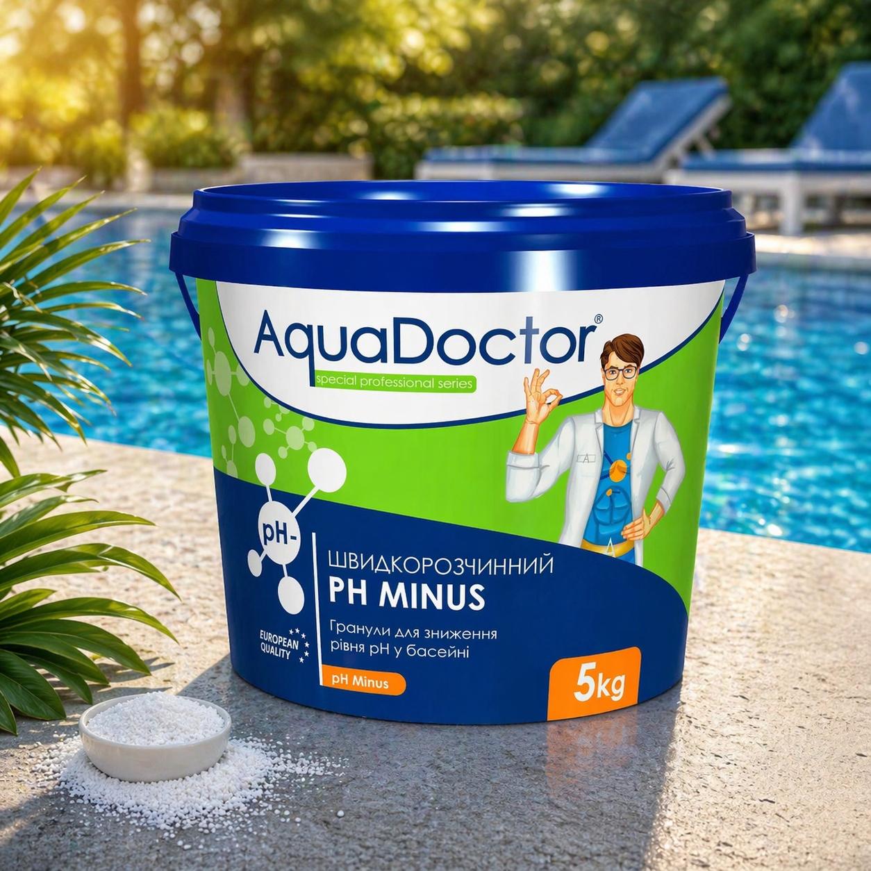Засіб для зниження рівня кислотності AquaDoctor pH Minus у гранулах 5 кг (1913)