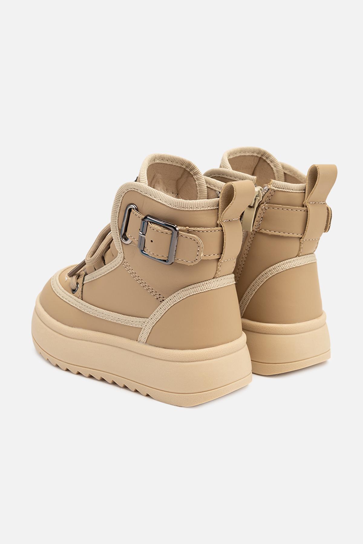 Черевики дитячі зимові ЦБ-00264419 для дівчинки р. 25 Бежевий (29086131) - фото 4