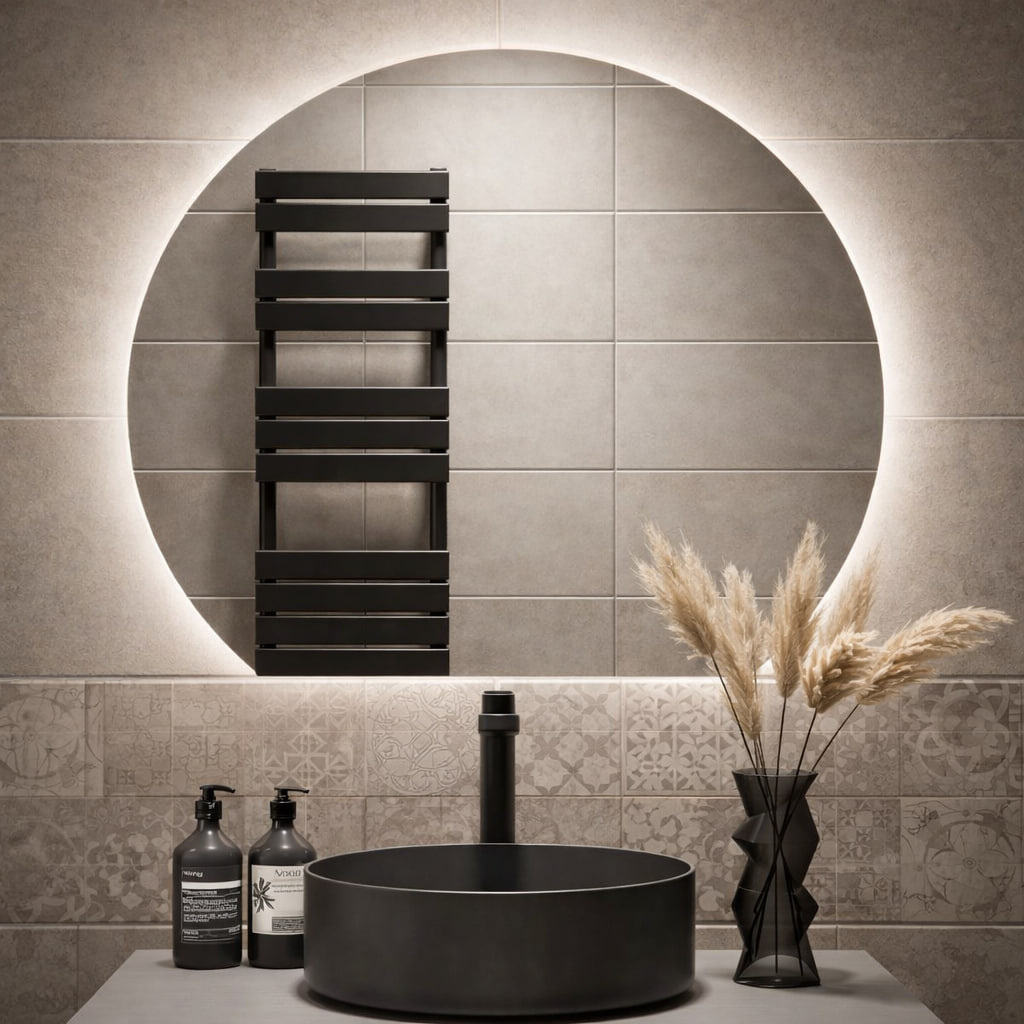 Зеркало круглое для ванной комнаты Insana J-078 сенсорное с LED-подсветкой 70х64 см (А0060849)