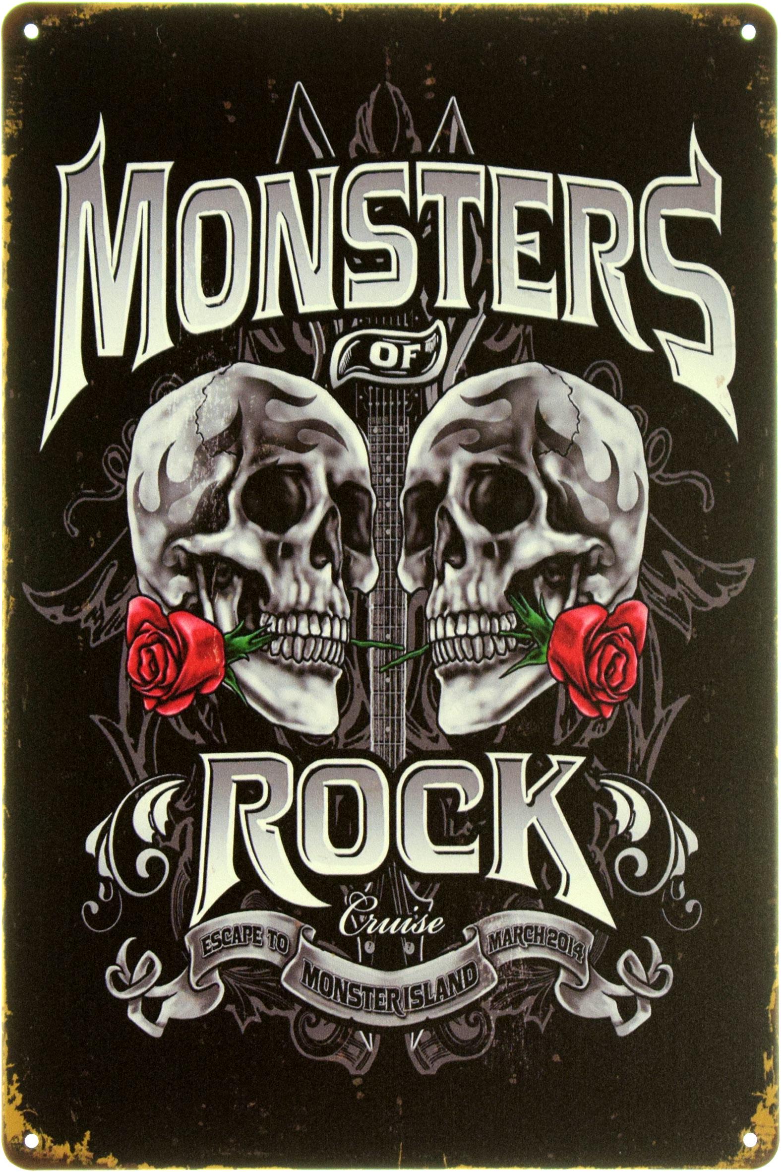 Табличка металева "Monsters Of Rock" 20x30 см (ms-104043)