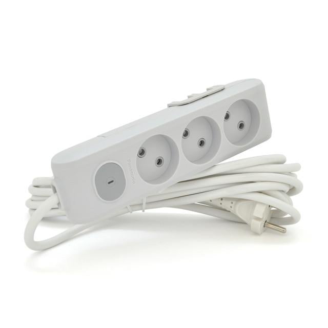 Удлинитель Panasonic X-tendia 3 гнезда 3 м с выключателем без заземления (WLTA02332GR-UA)