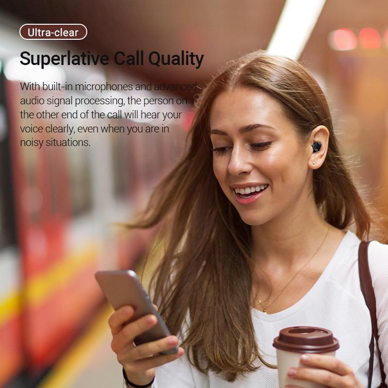 Навушники бездротові Vention Tine T12 Bluetooth 5.3 TWS 20 год відтверення 10 мм AAC/SBC Hi-Fi водонепроникні IPX4 Білий (NBLW0) - фото 13