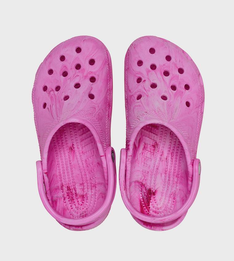 Сабо Crocs Kids Classic Watercolor Marbled Clog 211602 J2 р. 33/34 20,8 см Pink Swirl - фото 5