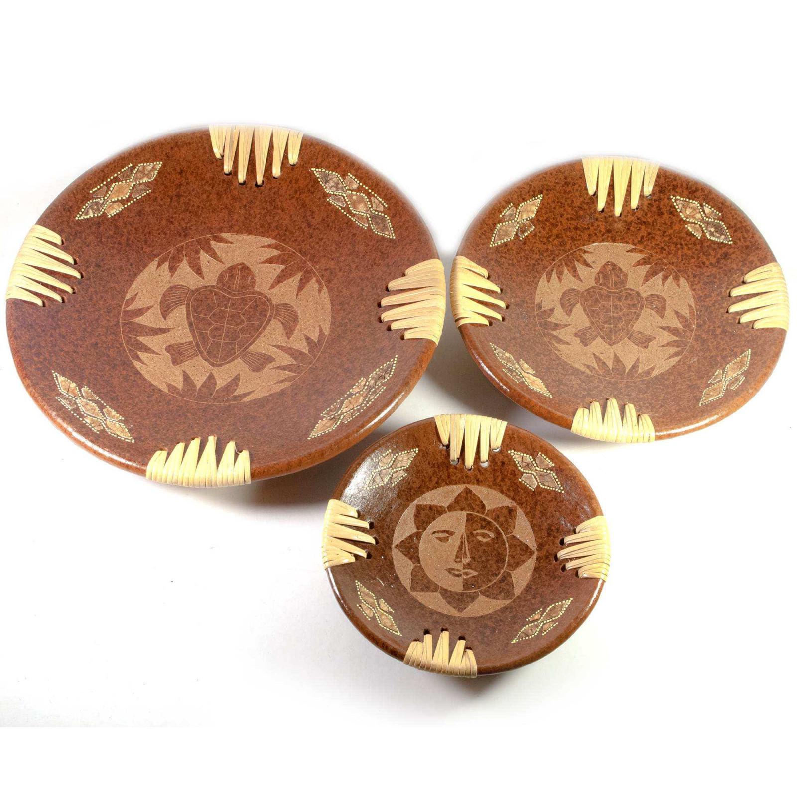 Набір блюд 3 шт. Теракотовий (29398)