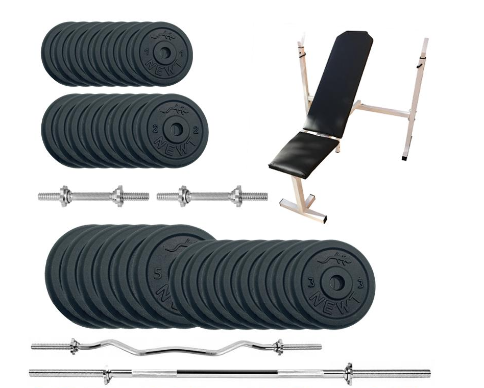 Лава для жиму Newt Gym Set-SKH Home + штанга/гантелі 94 кг (3417)