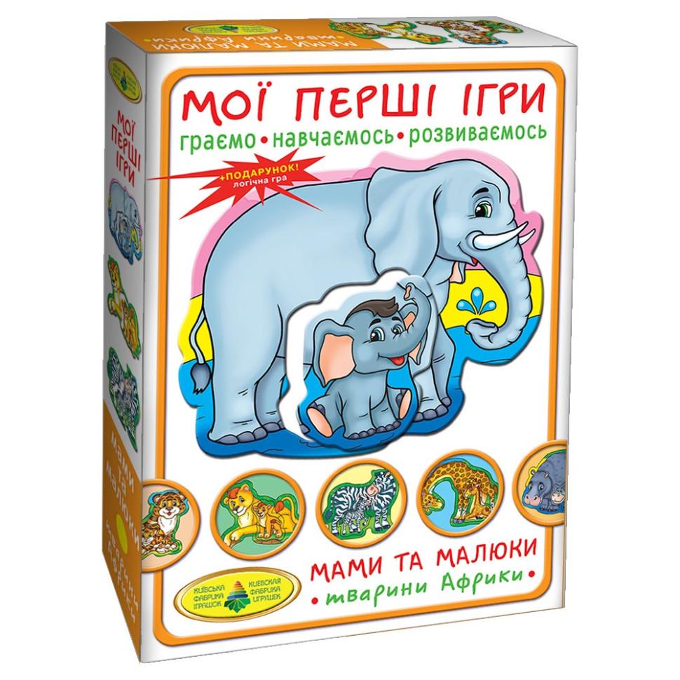 Настольная игра развивающая Энергия Плюс Мамы и малыши. Африканские животные 12 карточек картонная от 2 лет (IP-177-P-626)