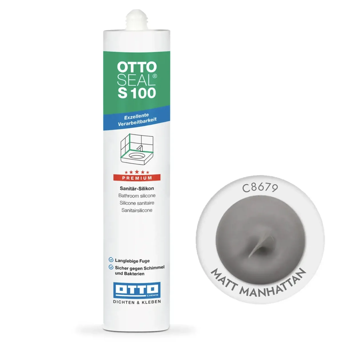 Силиконовый герметик OTTOSEAL S100 300 мм C8679 Matt Manhattan (S100C8679) Силиконовый герметик OTTOSEAL S100 300 мм C8679 Matt Manhattan (S100C8679)