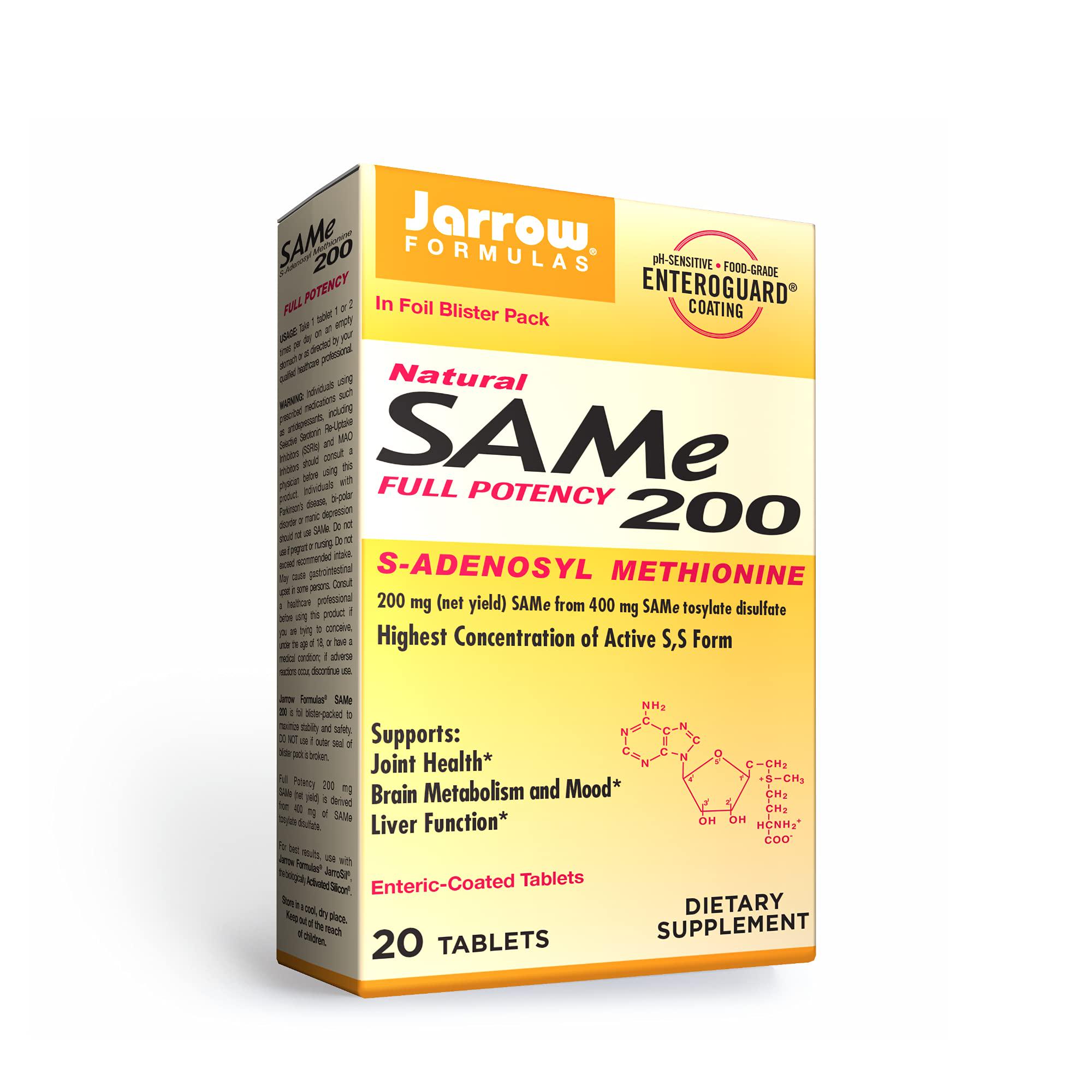 ᐉ S-Аденозилметионин Jarrow Formulas SAM-e 200 mg 20 Enteric Coated Tablets