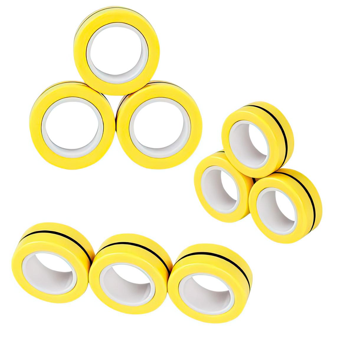 Спіннер антистрес Stress refief Magnetic Ring магнітний фітжет Жовтий (1008798-Yellow) - фото 4