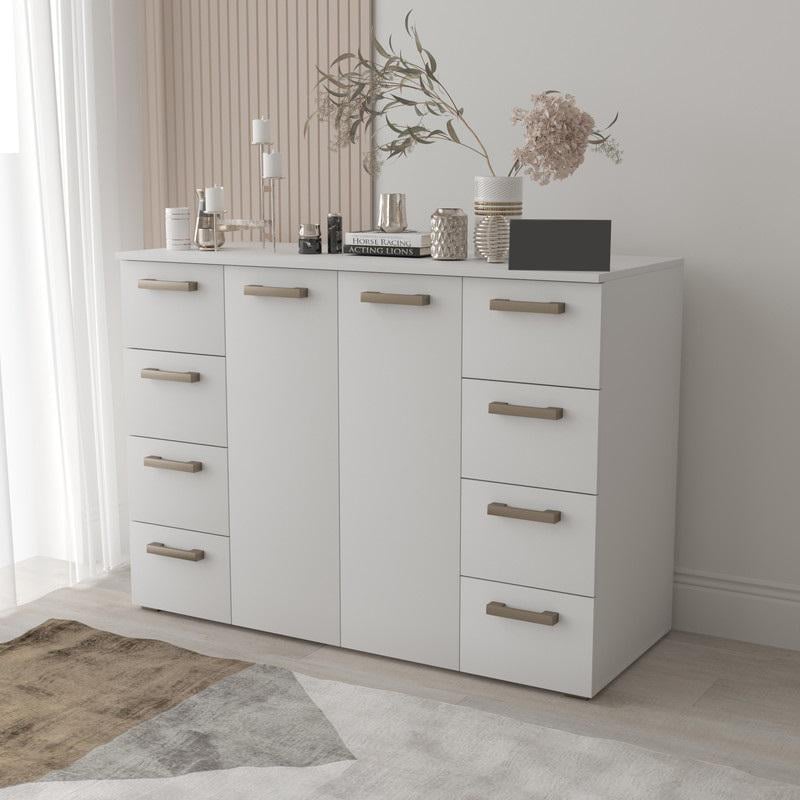 Комод с ящиками и 2 дверей 1200х810х482 см Белый (TKB-379wh)