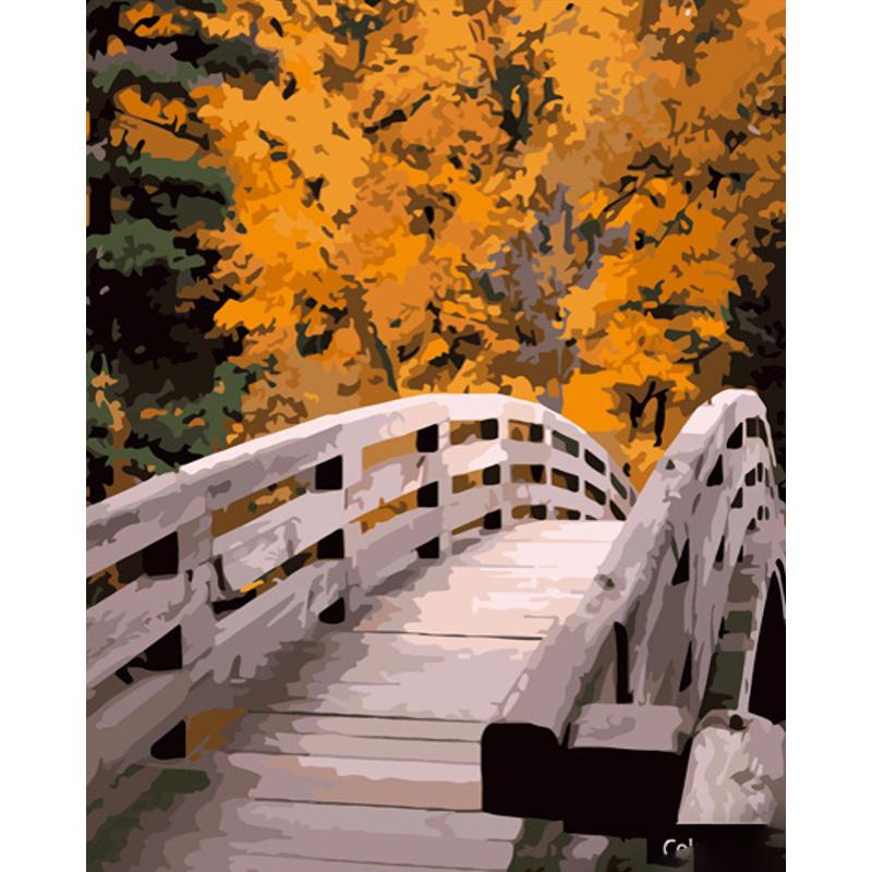 Картина по номерам Strateg Премиум Осенний парк 40x50 см (GS721)