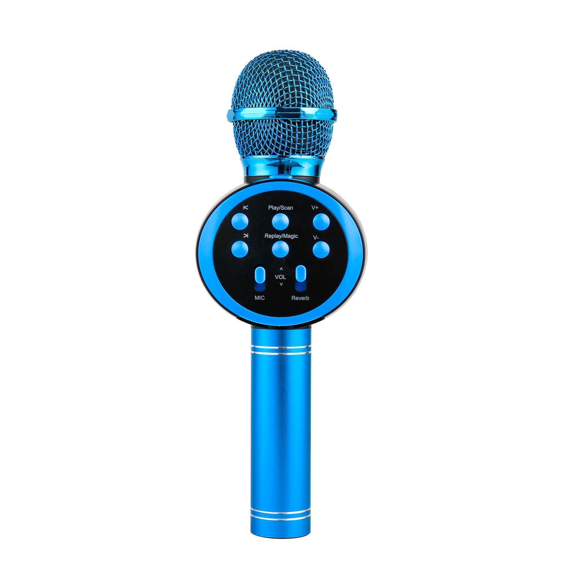 Микрофон K11V изменение голоса/фонограмма/USB/microSD/FM 5 Вт Синий (0952ea54)