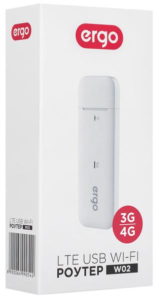 Роутер-модем ERGO W02 3G/4G/LTE USB WI-FI  (31175) - фото 4