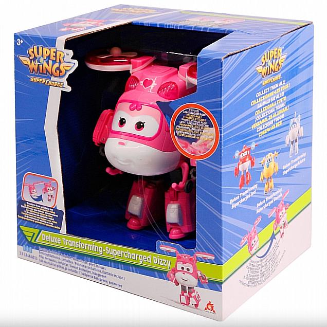 Дитяча ігрова фігурка Super Wings Transforming-Supercharge Dizzy зі світлом та звуком (EU740433) - фото 3