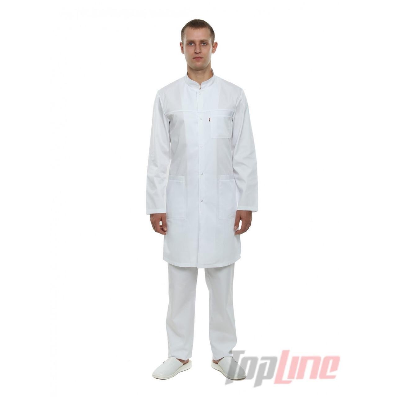 Халат мужской TopLine Берлин длинный рукав р. 58 Белый (12810-(58) - фото 4 Халат мужской TopLine Берлин длинный рукав р. 58 Белый (12810-(58) - фото 4