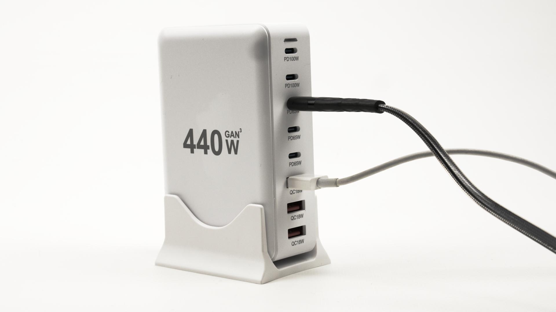 Зарядное устройство быстрое GAN3 PD power delivery восемь портов 440 Вт - фото 3 Зарядное устройство быстрое GAN3 PD power delivery восемь портов 440 Вт - фото 3