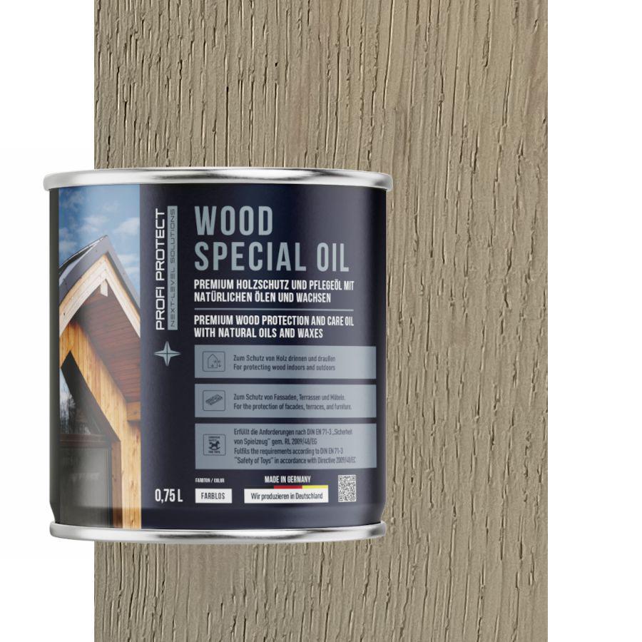 Масло для террас ProfiProtect Wood Special Oil с воском 0,75 л Antik-Grau-eiche (20754875) - фото 1