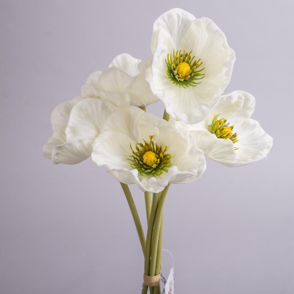 Букет искусственный латексный анемон Белый (1496-3)