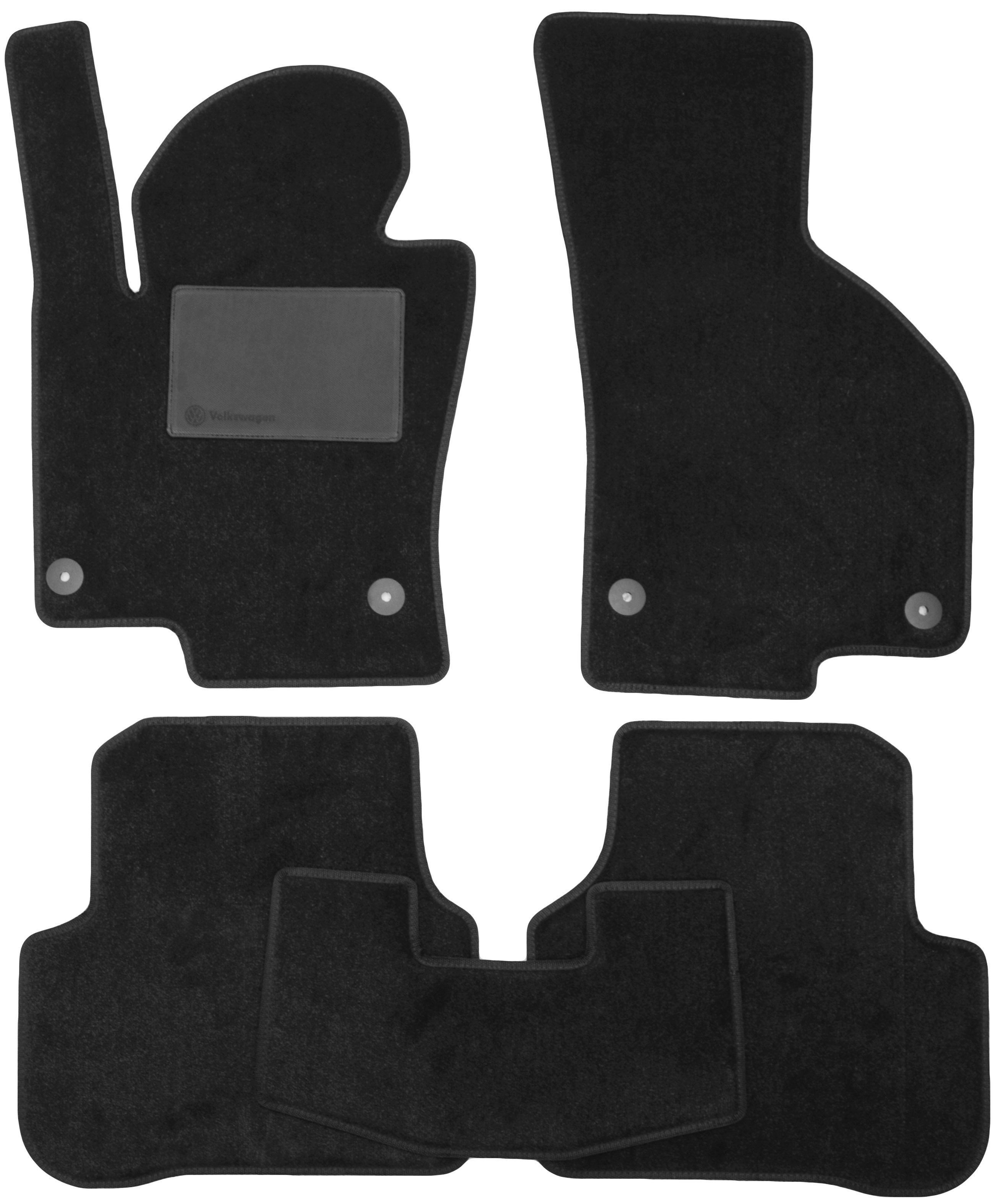Коврики в салон для Volkswagen Passat CC '09-16 текстильные Черный (165592)
