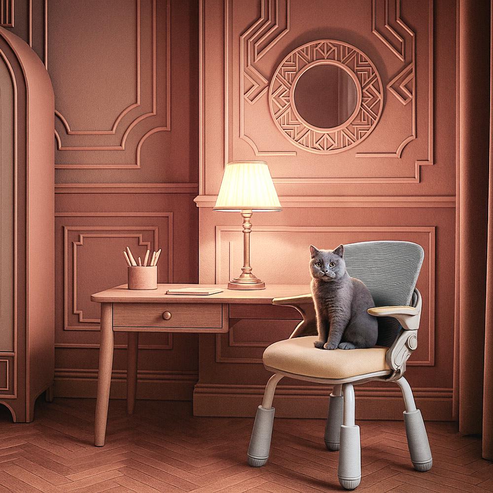 Кресло детское Mealux Neo Air Static Персиковый/Cерый (Y-306 PG) - фото 2