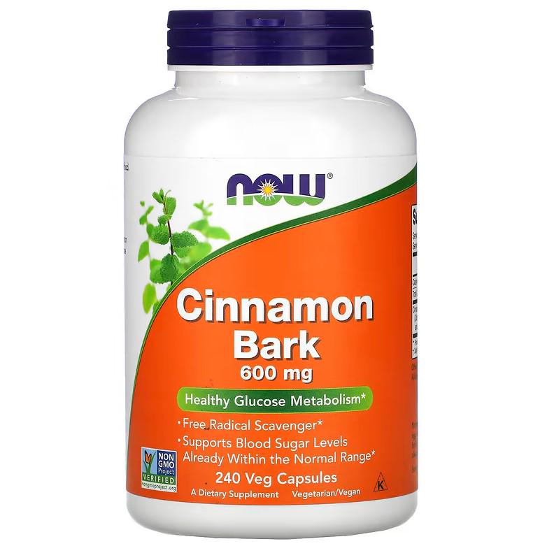 Натуральная добавка Now Foods Cinnamon Bark 600 мг 240 капсул