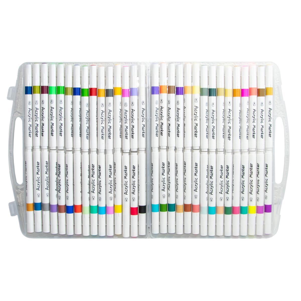 Набор маркеров акриловых для рисования в кейсе 60 шт. Набор маркеров акриловых для рисования в кейсе 60 шт.