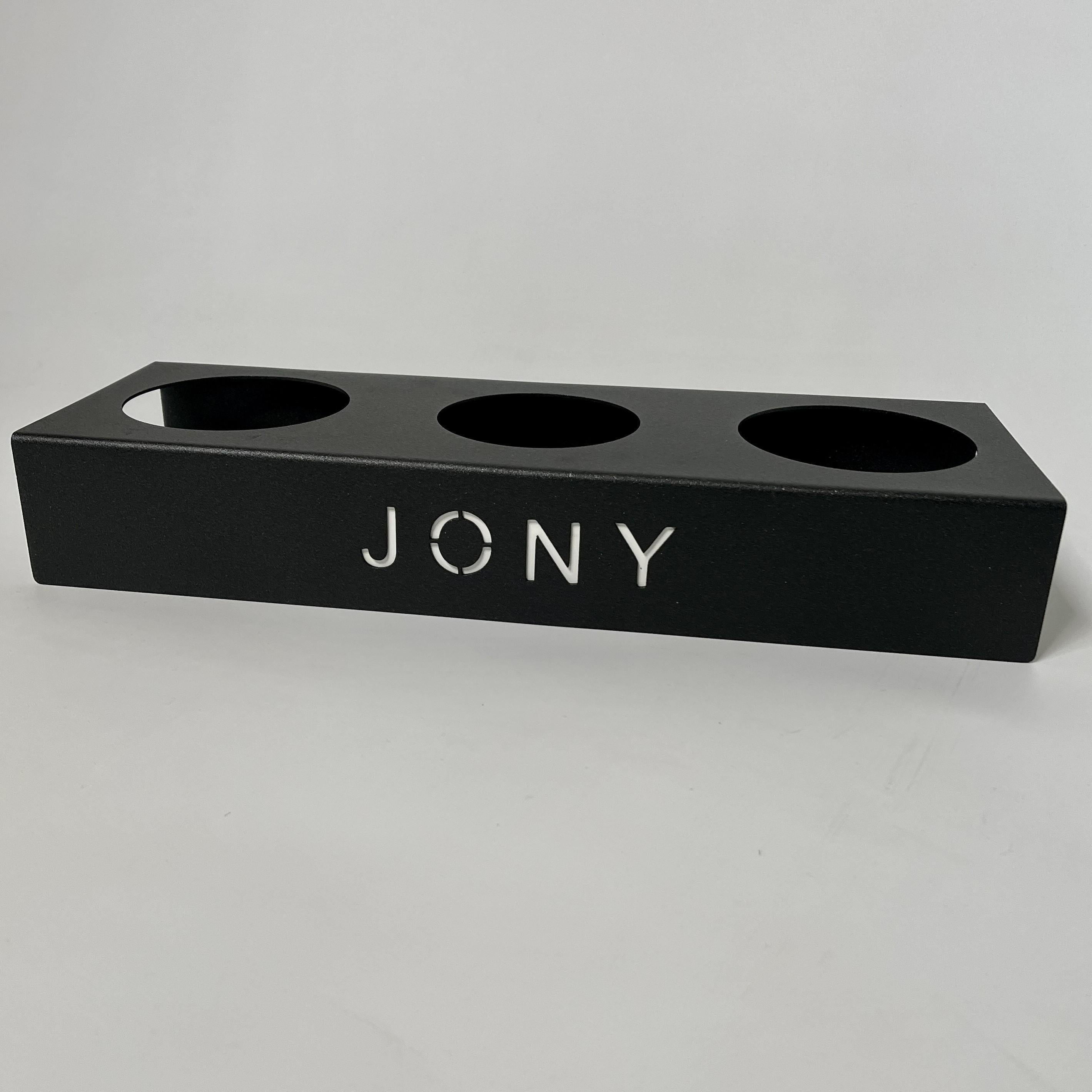 Кормушка индивидуальная Ваше имя для кошек 3 миски металл 80 мм 0,2 л Черный (1024583к)