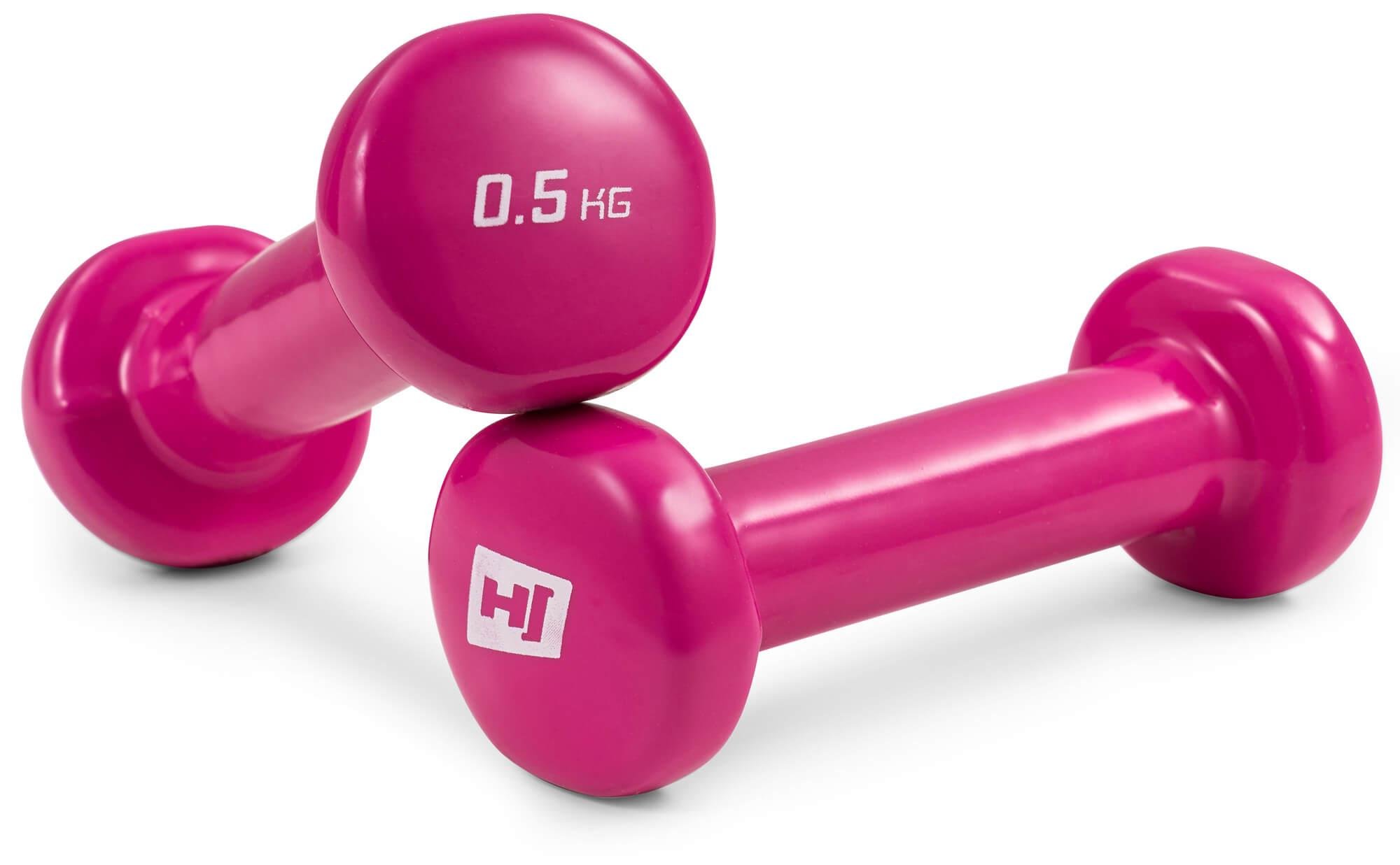 Набір гантелей Hop-Sport HS-V005DC 2х0,5 кг круглих вінілових Рожевий - фото 1 Набір гантелей Hop-Sport HS-V005DC 2х0,5 кг круглих вінілових Рожевий - фото 1